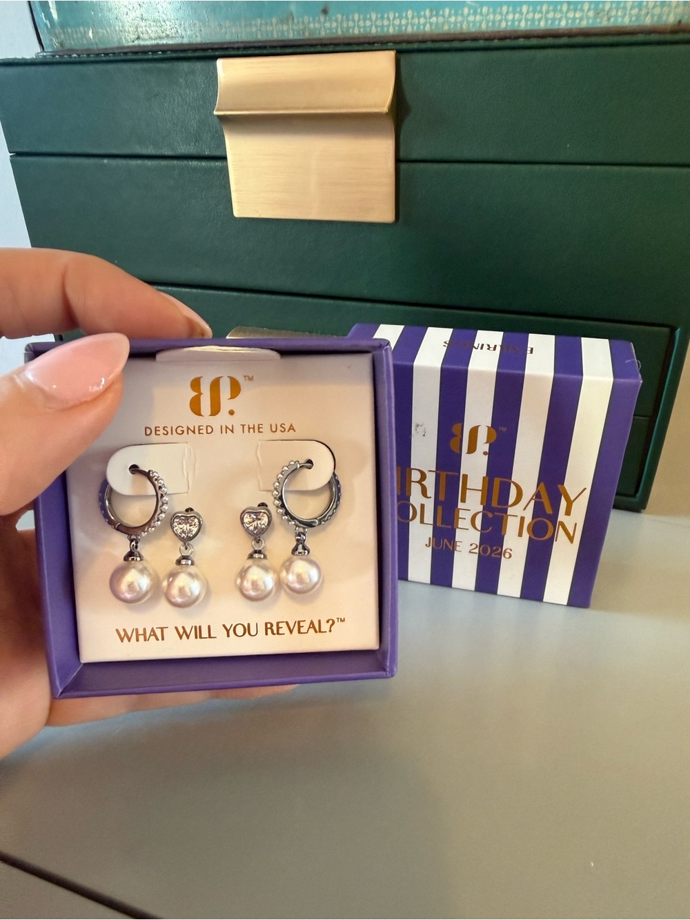 Bomb Party June 26 Pearl Hematite Heart Earring Set The Sweetheart Drops